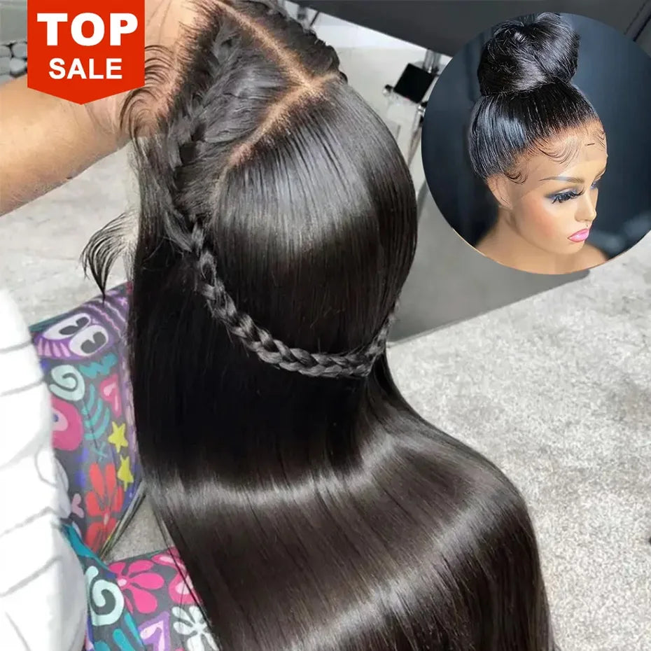 Wholesale Natura Brazil Straight Remy Hair  HD Lace  Wig 13*4 /13*6 Long Length Natural Hairline HD  Lace Frontal Wig