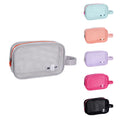 Rectangle Handbag Mesh Washing Bag Fashion Zippered Cosmetic Bag with Net for Beach for Summer