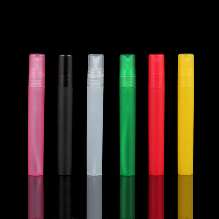 Portable Travel Size 5ml 8ml 10ml 15ml 20ml Plastic PP Bottle Matte Frosted clear Purple Perfume Spray Pen
