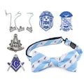 Jack and Jill of America Mens Bow Ties Blue White Pretied Wholesale Bow Tie Accessories Stripe Bowtie