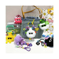 Cartoon Plush Coal Ball Keychain Colorful Cute Doll Student Backpack Pendant Keychain Pendant Small Gift