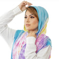 Sharut Wholesale Soft Woman Hijabs Stretchy Modal Cotton Jersey Shawl Scarf Premium Tie Dye by Hand Cotton Jersey Hijabs