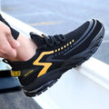 GUYISA For New Big Hole Breathable Deodorant Anti-piercing Outdoor Work Steel Toe Safety Shoes for Men