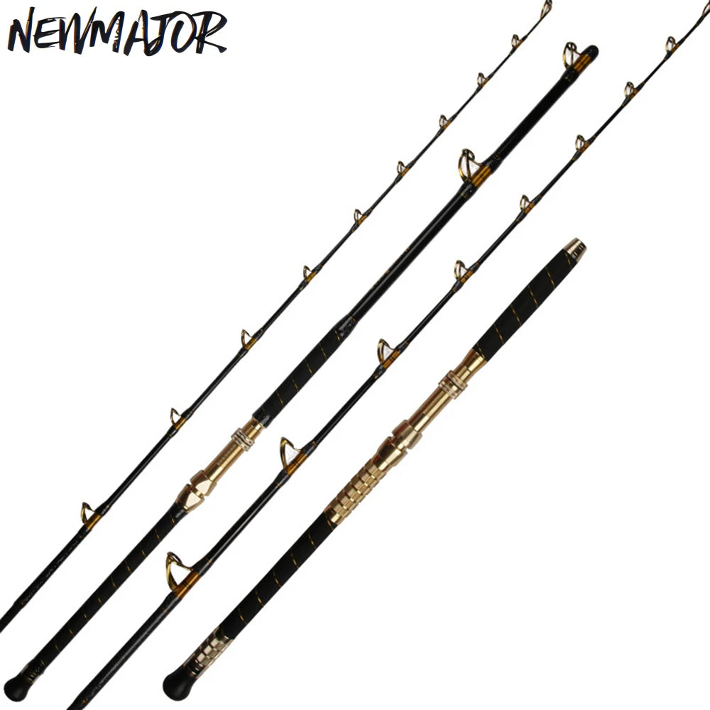 NEWMAJOR 1.8M 2.7M 2 Section Guide Ring Deep Sea Jigging Fishing Rod Tower Pole Ocean Boat Fishing Rod