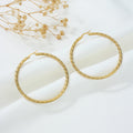 Exaggerated Stainless Steel Anti-allergy Round Earrings Jewelry Wholesale Simple and Classic Stainless Steel Earrings