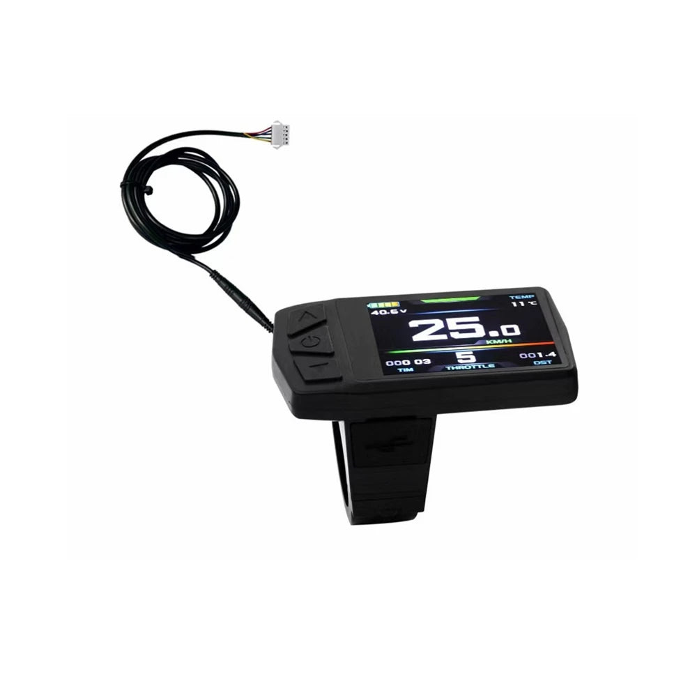 Kunteng Ebike Parts KT TF01U Display 24v-48v H Screen Colorful Meter Electric Bike Control With Sm Connector and USB Port