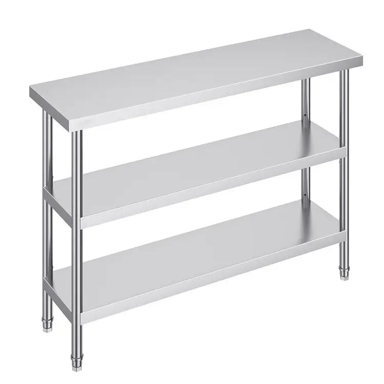 Commercial Kitchen Worktable Stainless Steel Workstation Metal Prep Table for Kitchen or Restaurant Use