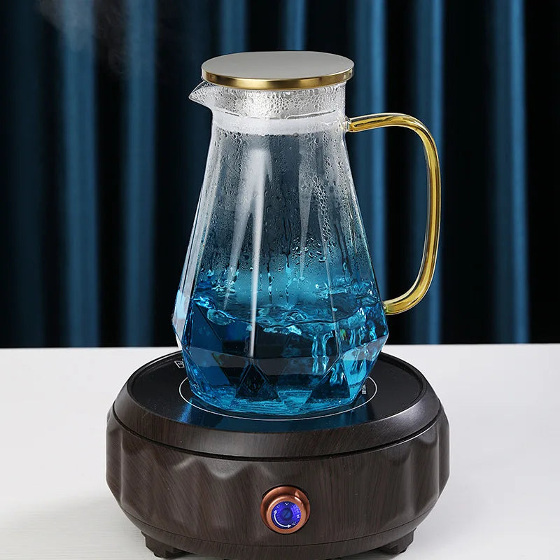 Hot Sale Modern Luxury Heat-resisting Shape Tea Juice Household Glass Water Pot Jug