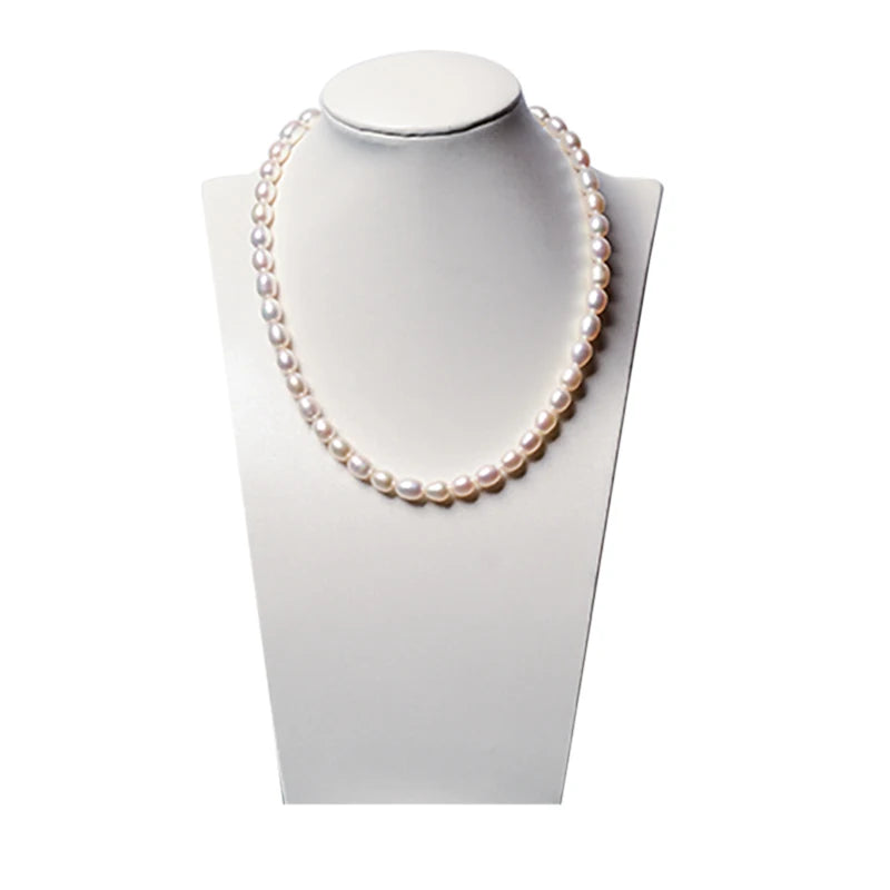 Wholesale Pearl Jewelry Necklaces Natural Freshwater Rice Pearl Women's Pearl Necklaces