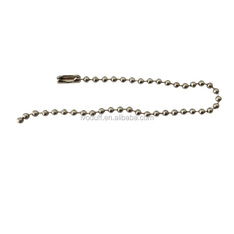 Factory custom Size Metal Round Bead Ball Chain for Decoration Silver Gold Ball Beaded Chain for Bag Decoration
