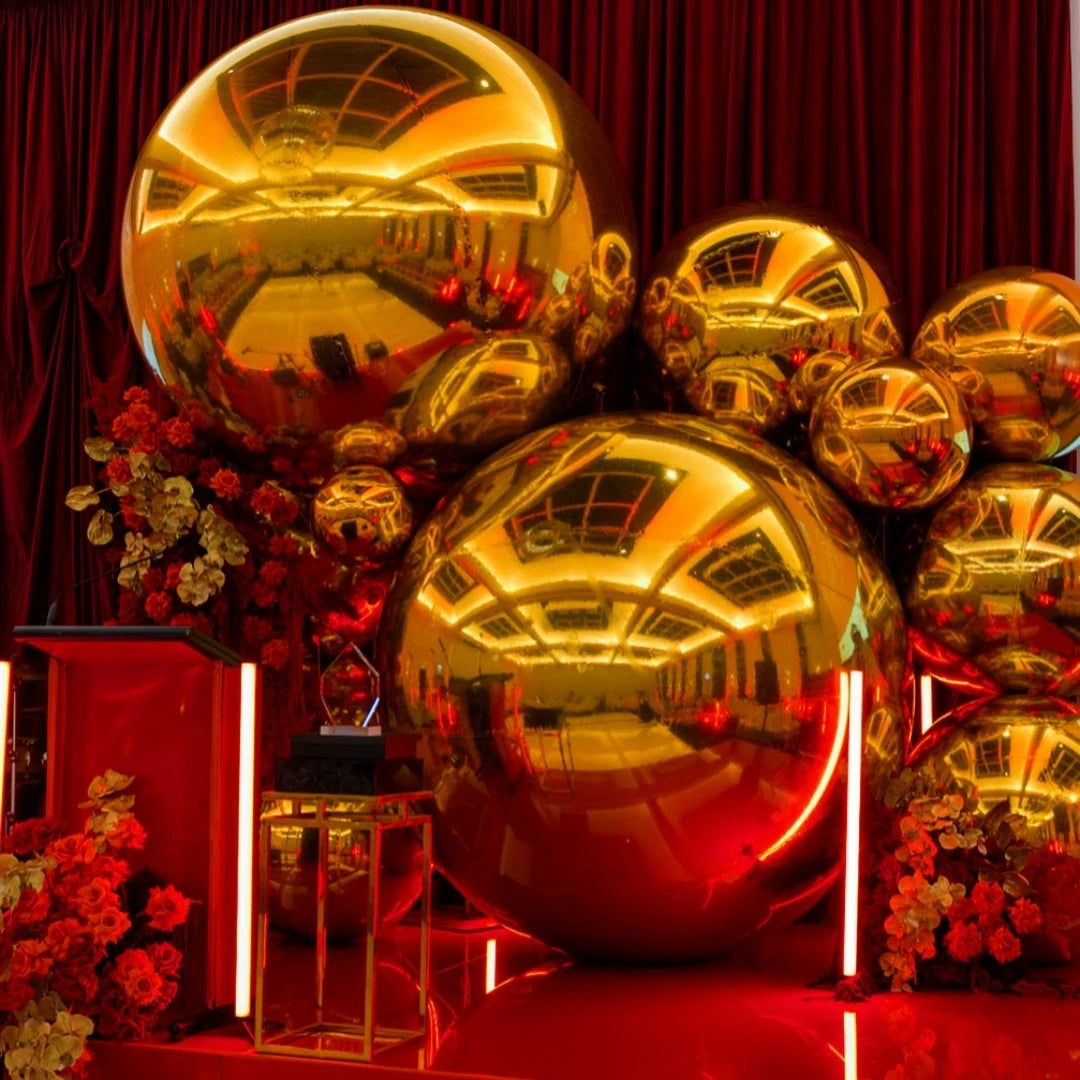 2026 Hot Sale PVC Material Disco Mirror Ball Inflatable Balloon Snow Globe Type Hanging Tent Arch Stage Advertising Inflatables