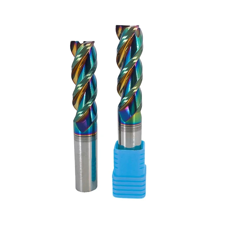 JR108 Carbide Colorful Coating End Mill 3F High Polished Carbide Milling Cutter for Aluminum