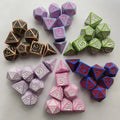 16mm Acrylic 7Piece Hollow Digital Pattern Dice Set for DND Dungeons & Dragons RPG & Board Games  Polyhedral Gaming Accessories