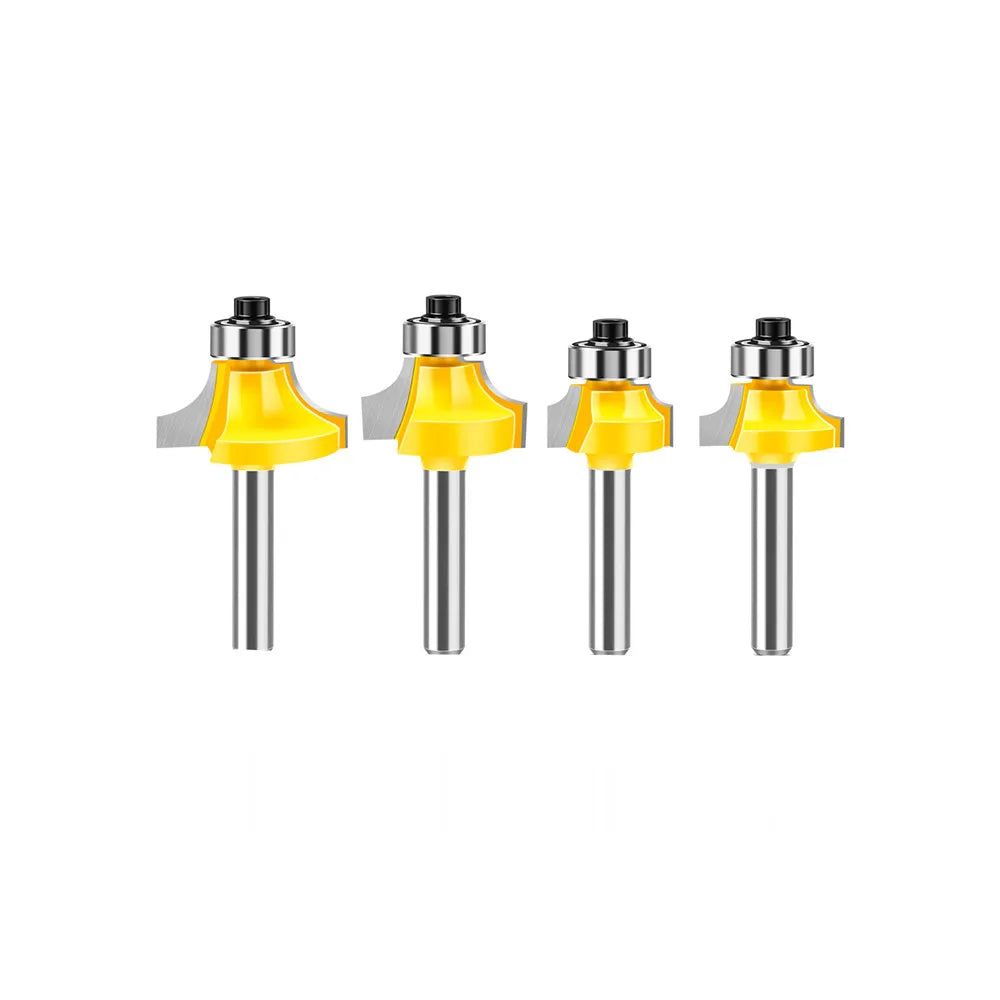 6mm and 1/4" Round Shank Corner Round Bit Carbidetipped Solid Radius Rounding Over Bits Router Bits for Wood Woodworking