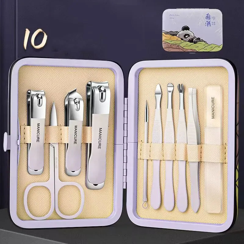 10psc Professional Manicure Set Personal Care Travel Kit Fancy Wedding Gifts Manicure and Pedicure Set for Guests