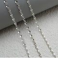 925 Sterling Silver Long Link Chain 1+1 Diamond Cut Twist for Jewelry Making Elegant Findings