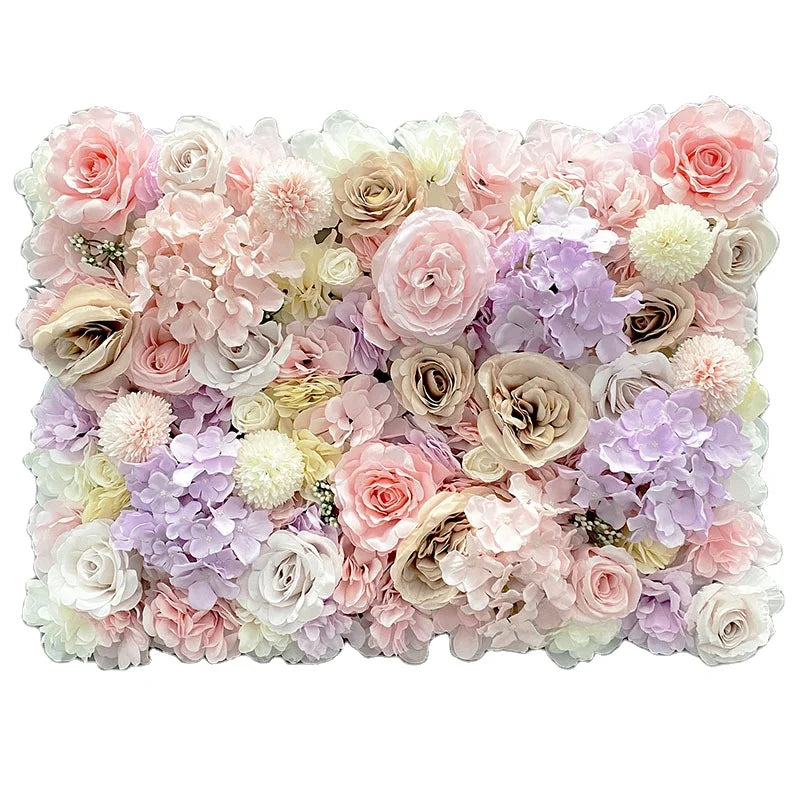 Event decor 40*60cm rose hydrangea Silk Flower Panels artificia flower wall backdrop