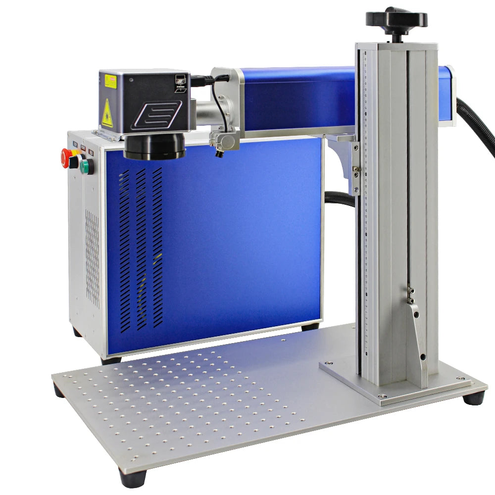 20w 30w  Rotary Rotating Marker Laser Medals Engraved Machine Portable Fiber Laser Marking Machine in China