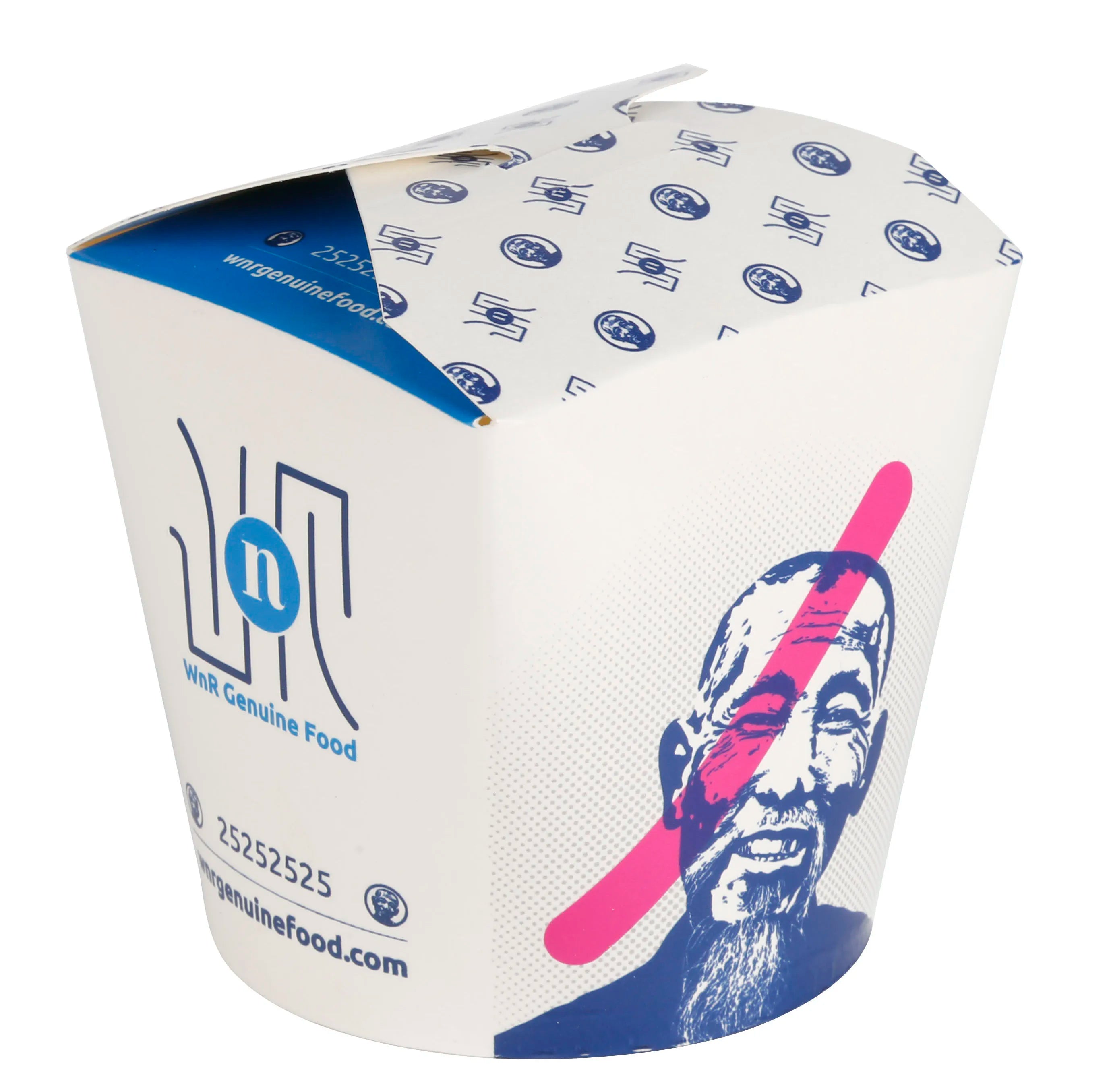 Eco-Friendly Biodegradable 16oz 26oz 32oz Round Takeaway Noodle Food Box for Sushi Packaging