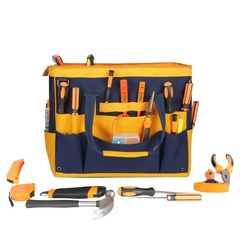 Custom Four Kinds of Size Heavy Duty Electrician Tote Tool Bag With Wide Mouth Tool Bag