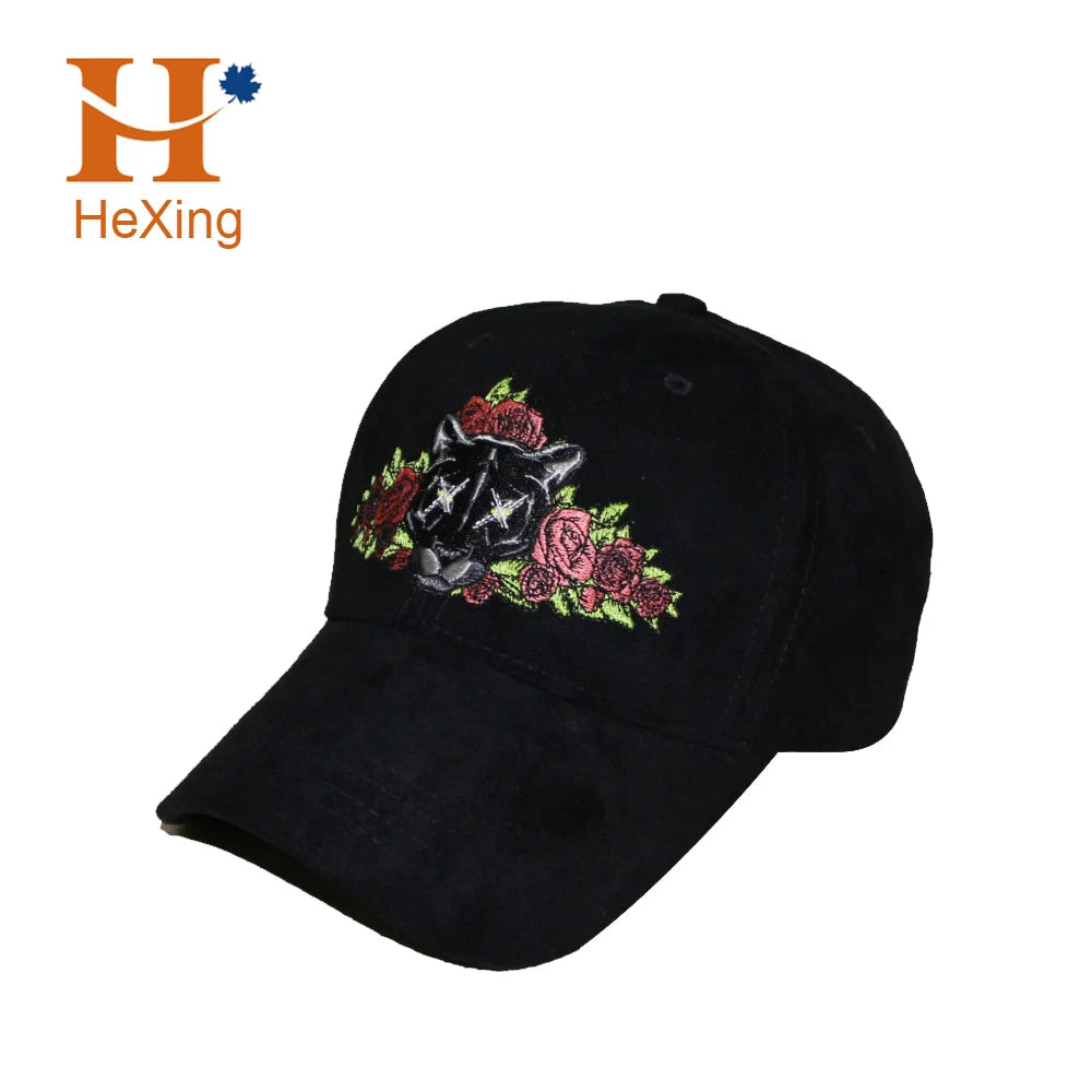 Factory Wholesale Customized 6 Panel Caps Hats Baseball Quality Suede Baseball Cap With Custom Embroidery Logo