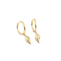 18K Gold Plated INS 925 Sterling Silver Geometric Shell Conch Shape Drop Earring Jewelry for Women