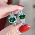 Factory Supply 925 Sterling Silver Natural Diopside Wedding Gift Jewelry Classic Style Finger Rings for Women Bomb Party