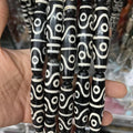 Tibet Agate Black White Old Beads Natural Gemstone Beads Stones Natural Crafts Agate Dzi Beads