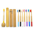 Custom Round Handle Bamboo Toothbrush with Paint Eco Friendly Travel Toothbrush