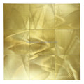Modern Square Gold Parquet Mosaic Tile with Graphic Design Peel and Stick for Bathroom Living Room Kitchen Walls