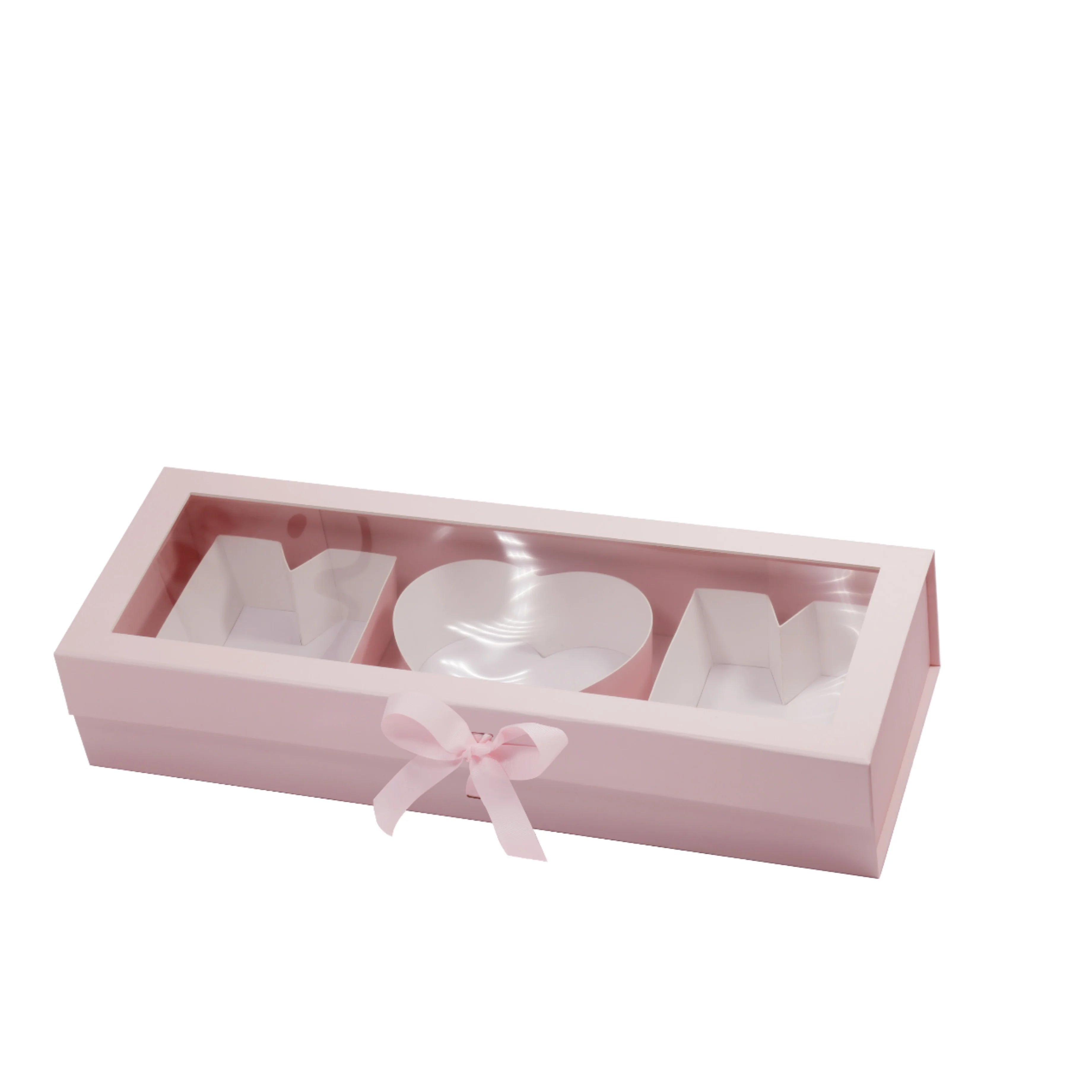 Floral Arrangement Gift Box for Mother's Day Gold Foil Stamping Embossing Cardboard Packaging Matt Lamination Sponge for Flowers