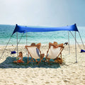 WOQI  Portable Sandbags Summer Family Beach Tent Sun Shelter Canopy for Outdoor