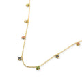 Gemnel Women Jewelry 925 Silver 18k Gold rainbow Star Diamond Charm Emerald Blue Zircon Necklace