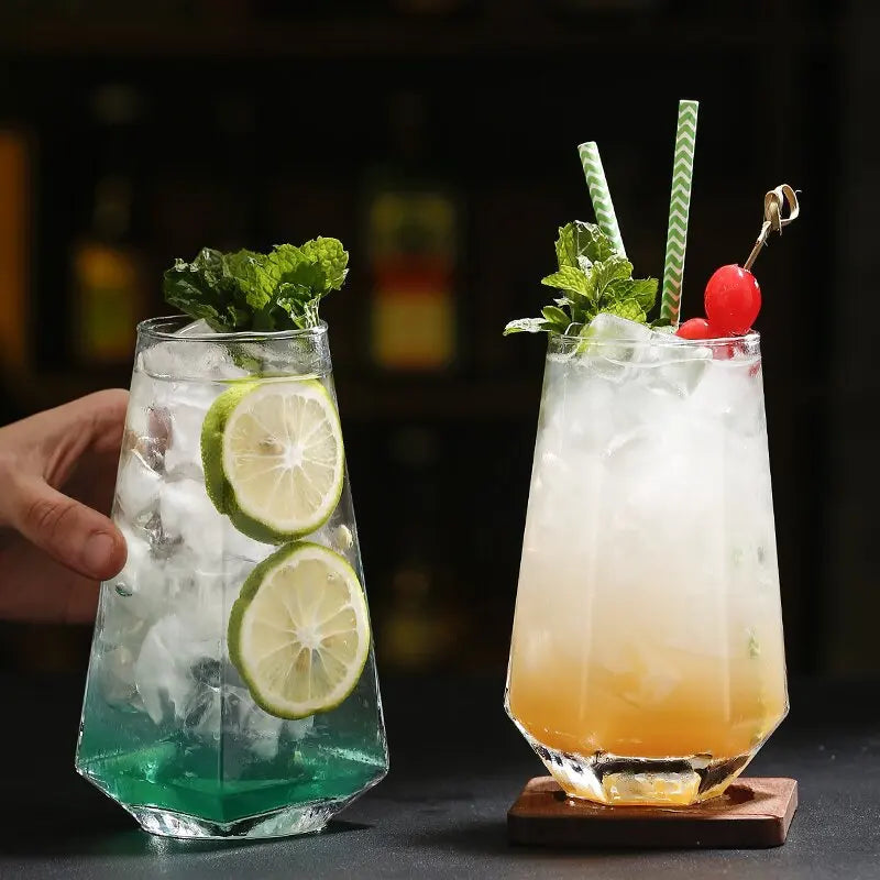 Modern Design Long Island Iced Tea Quartet Water Chestnut Colin Cup Mojito Fruit Cup Soda Bubble Cup Glass for Party Occasions