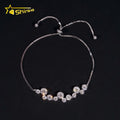 Trendy New Arrival Box Chain Diamond Bracelet Women 925 Silver Adjustable Iced Out VVS Moissanite Tennis Bracelet