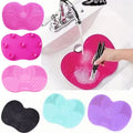 Colorful Makeup Brush Cleaning Pad Made of Food-grade Silicone Mats With Suction Cup Reusable Makeup Brush Cleaner Pad