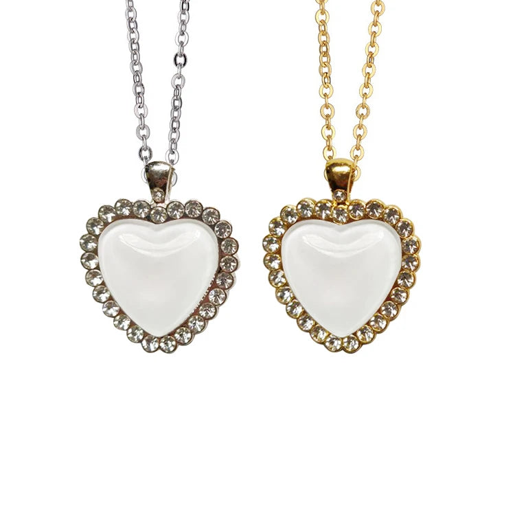 Home Decoration Sublimation Blank Necklace Heart Shaped Necklaces