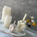 3D Hand Shaped Silicone Mold Middle Finger Resin Casting Mould for Candle and Baking Making Cake Tools