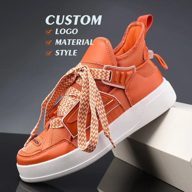 Make Your Own Brand White Sneakers Retro Basketball Sport Running University Sport Casual Mens Sneakers 2022