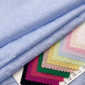 Lightweight 105gsm Solid Pure Colors Slub Cutting Motif 100% Cotton Leno Fabric for Kids Women Garments