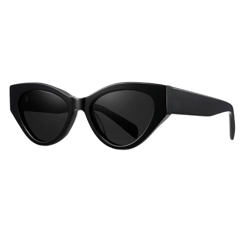 2025 Best Selling Cat Eye Polarized Sunglasses Acetate Frame Sunglasses for Women Custom logo