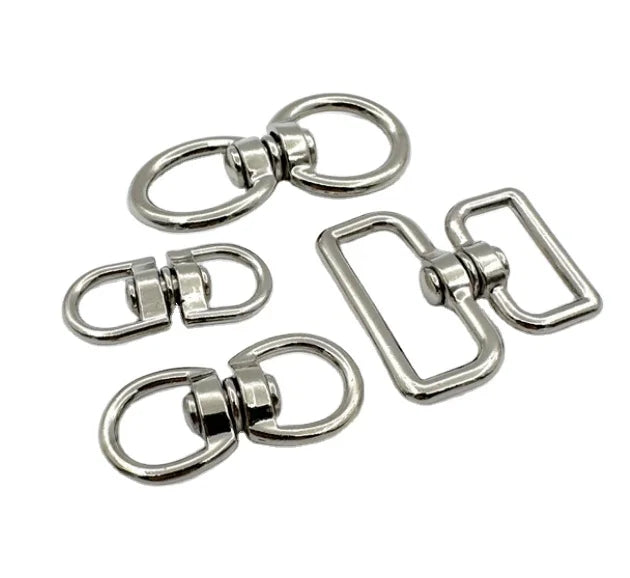 Zinc Alloy Nickel Plated Key Chain Double Ended Eye to Eye Ring Swivel Hooks