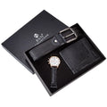 Wholesale Business Men Gift Sets PU Leather Wallet Belt Watch Sets Corporate Gift Sets
