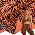 Soft Four Way Stretch Nylon Elastane Zebra Design Custom Color Knit Fabric for Gym Wear Swimwear