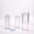 2023 Hot Sale 1L 1000ml Transparent Square Water Milk Bottles Plastic Beverage Bottle Juice Drink Milk Tea Bottle 500ml