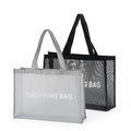 Custom Printed Handles Reusable Mesh Shopping Bag Travel Beach Shower Storage Net Grocery Shopper Nylon Mesh Tote Bag