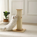 Large Solid Wood Cat Tree Cat Climbing Rack Vertical Scratch Board Sisal Turntable Column Toy for Cats