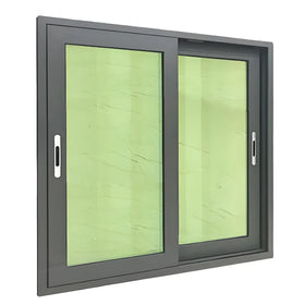 Modern Horizontal Aluminum Alloy Impact Hurricane Proof Sliding Windows with Magnetic Screen and Roller Blind for Villa Projects
