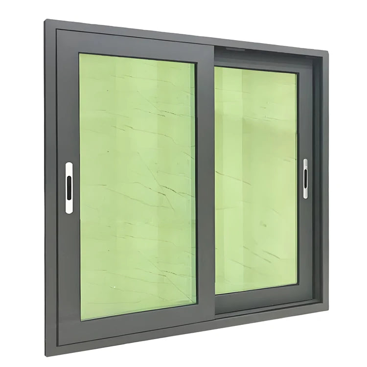 Modern Horizontal Aluminum Alloy Impact Hurricane Proof Sliding Windows with Magnetic Screen and Roller Blind for Villa Projects