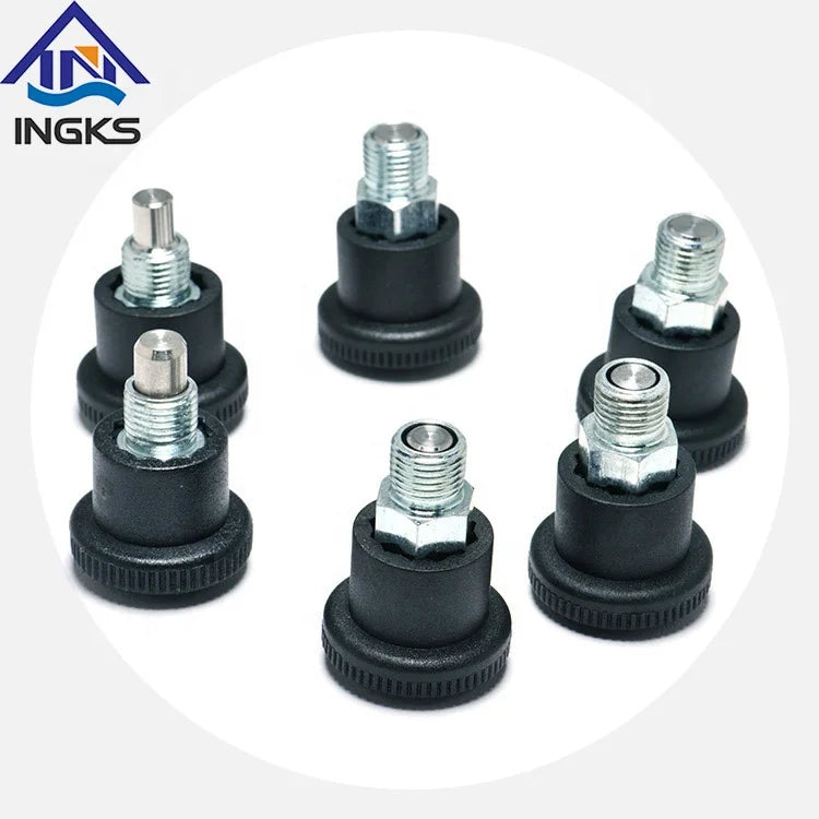 Ingks Spring Plunger Carbon Steel Zinc Plated Plastic Knurled Head Mini Pull Knob Indexing Screw Plunger